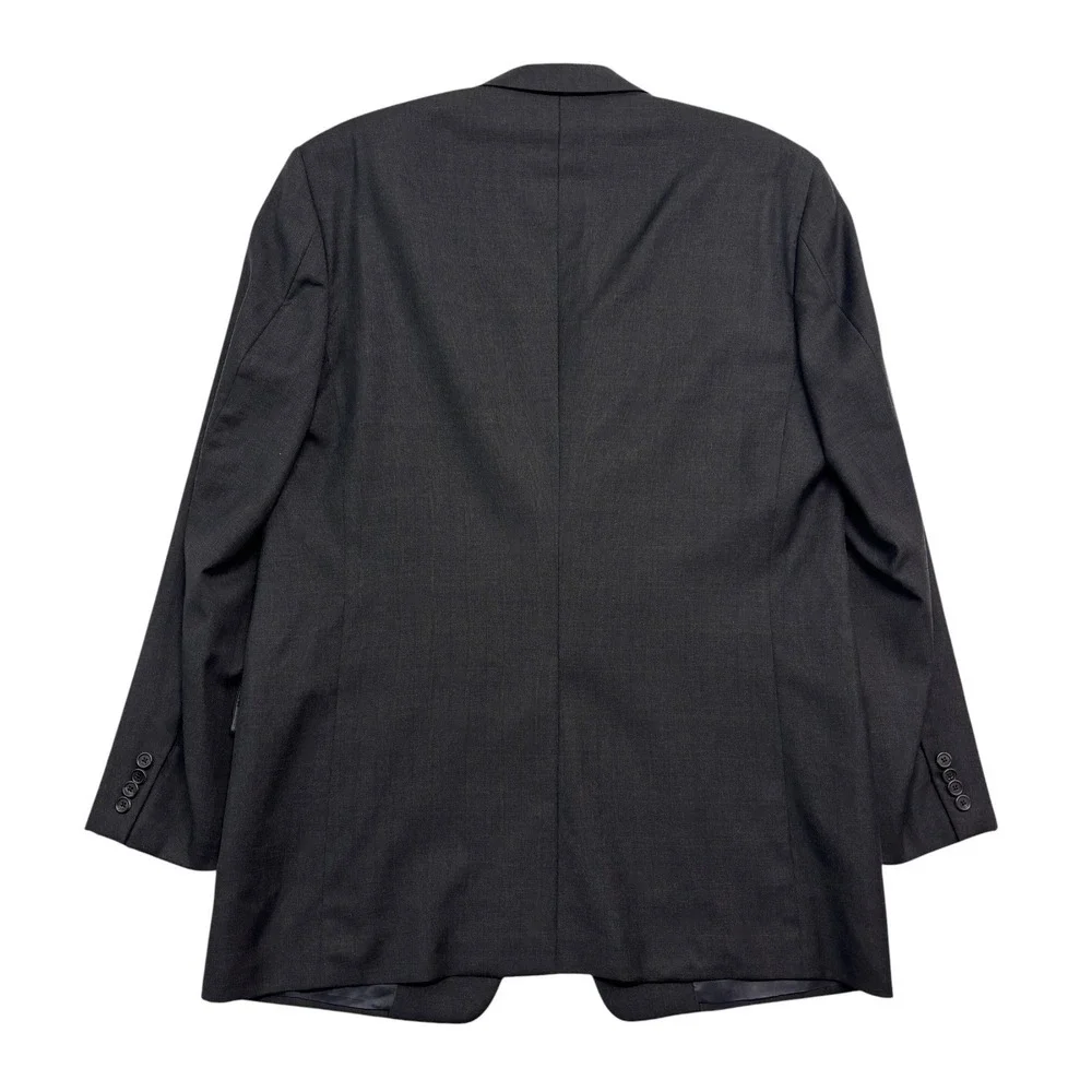 vtg Hickey Freeman 44XL 44L  38x34 Charcoal 2pc Pant Suit Oakbrook 100% Wool